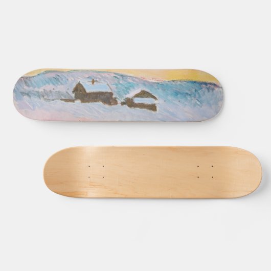 Claude Monet - Noorwegen Landscape, Blue Houses Persoonlijk Skateboard (Horizontaal)