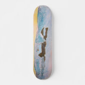 Claude Monet - Noorwegen Landscape, Blue Houses Persoonlijk Skateboard (Voorkant)