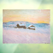 Claude Monet - Noorwegen Landscape, Blue Houses Raamsticker (Vel 3)