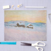 Claude Monet - Noorwegen Landscape, Blue Houses Tissuepapier (Craft)