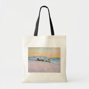 Claude Monet - Noorwegen Landscape, Blue Houses Tote Bag