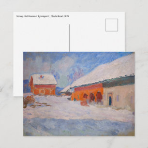 Claude Monet - Noorwegen, Rode Huizen bij Bjornega Briefkaart