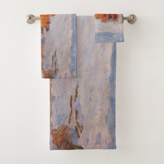 Claude Monet - Noorwegen, Rode Huizen in Bjornegaa Bad Handdoek (Insitu)