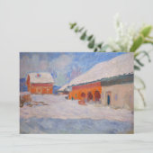 Claude Monet - Noorwegen, Rode Huizen in Bjornegaa Bedankkaart (Staand voorkant)