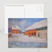 Claude Monet - Noorwegen, Rode Huizen in Bjornegaa Briefkaart (Voorkant / Achterkant)