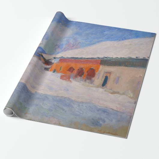 Claude Monet - Noorwegen, Rode Huizen in Bjornegaa Cadeaupapier (Uitgerold)