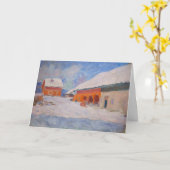 Claude Monet - Noorwegen, Rode Huizen in Bjornegaa Kaart (Gele Bloem)