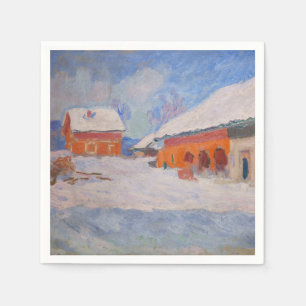 Claude Monet - Noorwegen, Rode Huizen in Bjornegaa Servet