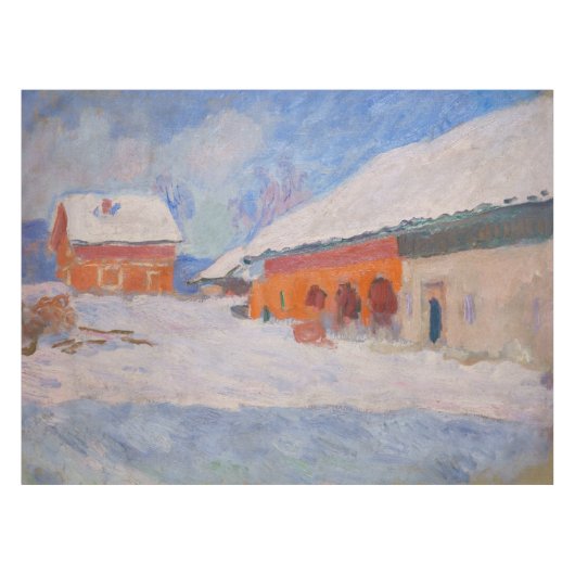 Claude Monet - Noorwegen, Rode Huizen in Bjornegaa Tafelkleed (Voorkant (Horizontaal))