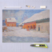 Claude Monet - Noorwegen, Rode Huizen in Bjornegaa Tissuepapier (Craft)