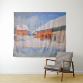 Claude Monet - Noorwegen, Rode Huizen in Bjornegaa Wandkleed (In Situ (horizontaal))