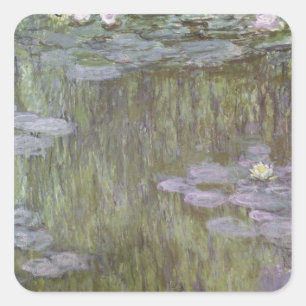 Claude Monet   Nympheas at Giverny, 1918 Vierkante Sticker