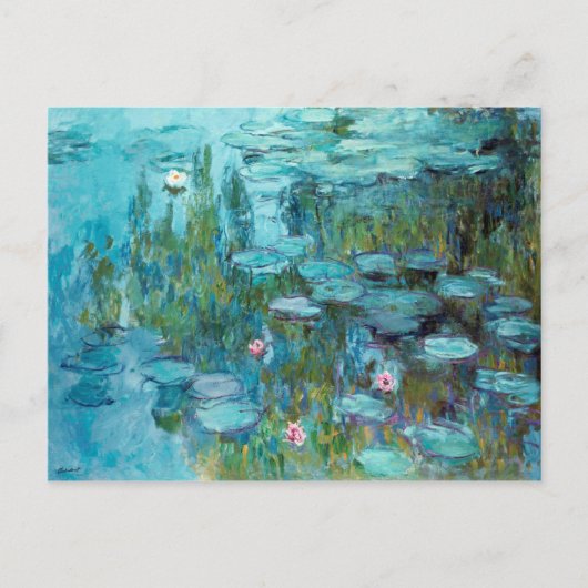 Claude Monet Nympheas Water Lilies Flowers Pond Briefkaart (Voorkant)