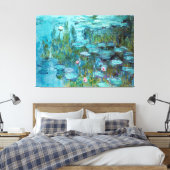 Claude Monet Nympheas Water Lilies Flowers Pond Canvas Afdruk (Insitu (Slaapkamer))