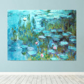Claude Monet Nympheas Water Lilies Flowers Pond Canvas Afdruk (Insitu (Houten vloer))