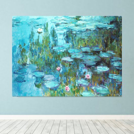 Claude Monet Nympheas Water Lilies Flowers Pond Canvas Afdruk (Insitu (Houten vloer))