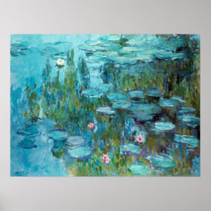 Claude Monet Nympheas Water Lilies Flowers Pond Poster