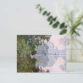 Claude Monet - Ochtend op de Seine, bij Giverny. Briefkaart (Staand voorkant)