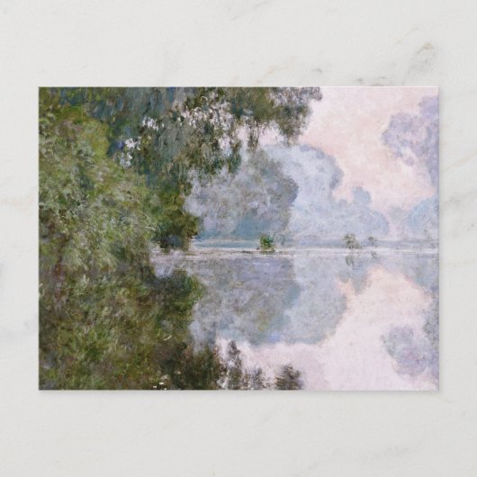 Claude Monet - Ochtend op de Seine, bij Giverny. Briefkaart (Voorkant)