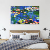 Claude Monet Olieverfschilderij Waterlelies / Nymp Canvas Afdruk (Insitu (Slaapkamer))