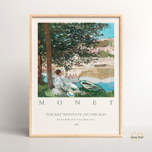 Claude Monet Op de Bank van de Seine Bennecourt Poster