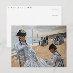 Claude Monet - Op het strand bij Trouville Briefkaart