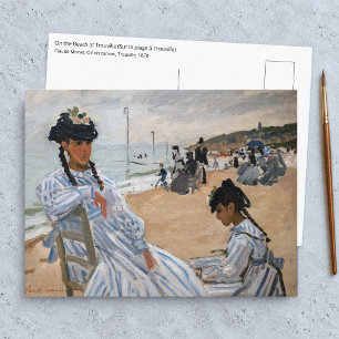 Claude Monet - Op het strand bij Trouville Briefkaart