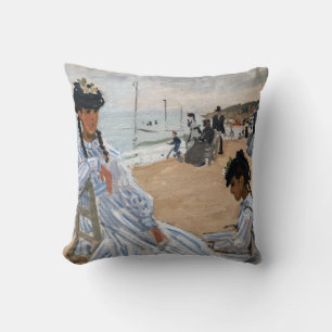Claude Monet - Op het strand bij Trouville Kussen