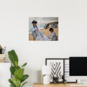 Claude Monet - Op het strand bij Trouville Poster (Thuiskantoor)
