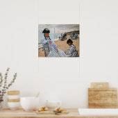 Claude Monet - Op het strand bij Trouville Poster (Keuken)