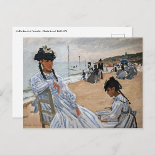 Claude Monet - Op het strand in Trouville Briefkaart