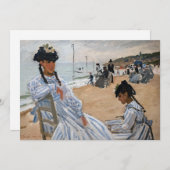 Claude Monet - Op het strand in Trouville Kaart (Voorkant / Achterkant)