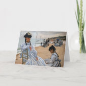 Claude Monet - Op het strand in Trouville Kaart (Voorkant)