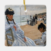 Claude Monet - Op het strand in Trouville Keramisch Ornament (Voorkant)