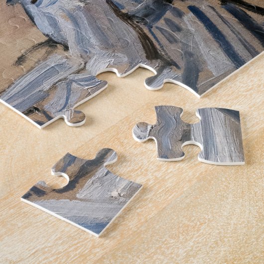 Claude Monet - Op het strand in Trouville Legpuzzel (Zijkant)