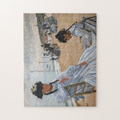 Claude Monet - Op het strand in Trouville Legpuzzel (Verticaal)