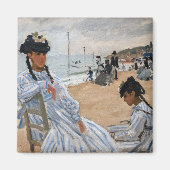 Claude Monet - Op het strand in Trouville Magneet (Voorkant)