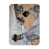 Claude Monet - Op het strand in Trouville Magneet (Verticaal)
