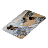 Claude Monet - Op het strand in Trouville Magneet (Linkerzijde)
