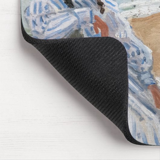 Claude Monet - Op het strand in Trouville Muismat (Hoek)