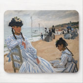 Claude Monet - Op het strand in Trouville Muismat (Voorkant)