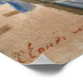 Claude Monet - Op het strand in Trouville Poster (Hoek)