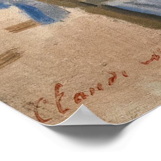 Claude Monet - Op het strand in Trouville Poster (Hoek)