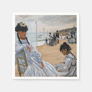 Claude Monet - Op het strand in Trouville Servet
