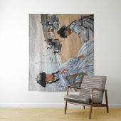 Claude Monet - Op het strand in Trouville Wandkleed (In situ)