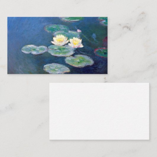 Claude Monet - Original Water Lilies Gedetailleerd Visitekaartje (Voorkant / Achterkant)