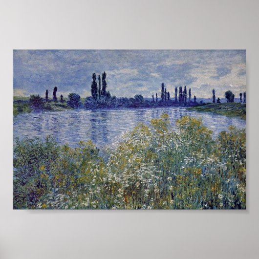 Claude Monet - Over de Seine Bank te Vetheuil Poster (Voorkant)
