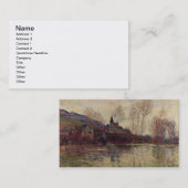 Claude Monet | Overstromingen in Giverny Visitekaartje (Voorkant / Achterkant)