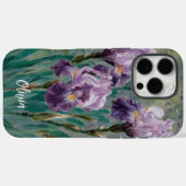 Claude Monet Paarse Iris Flowers, gepersonaliseerd Case-Mate iPhone Case (Achterkant (horizontaal))