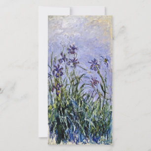 Claude Monet - Paarse Irissen Feestdagenkaart